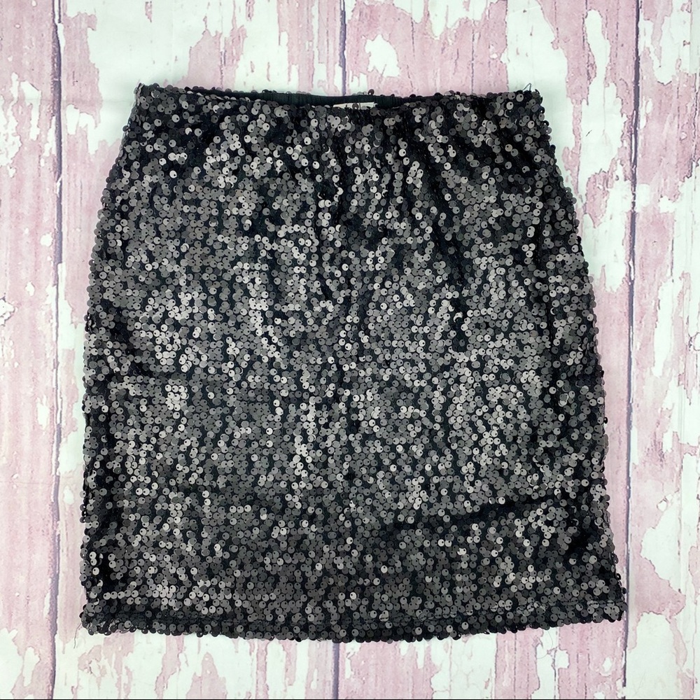 NWT American Rag Matte Black Sequin Skirt